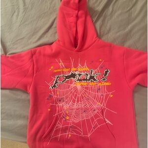 Large Pink Sp5der Hoodie